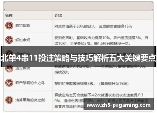 北单4串11投注策略与技巧解析五大关键要点