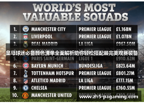 皇马球迷必备颜色清单全面解析助你轻松搭配最完美观赛装备